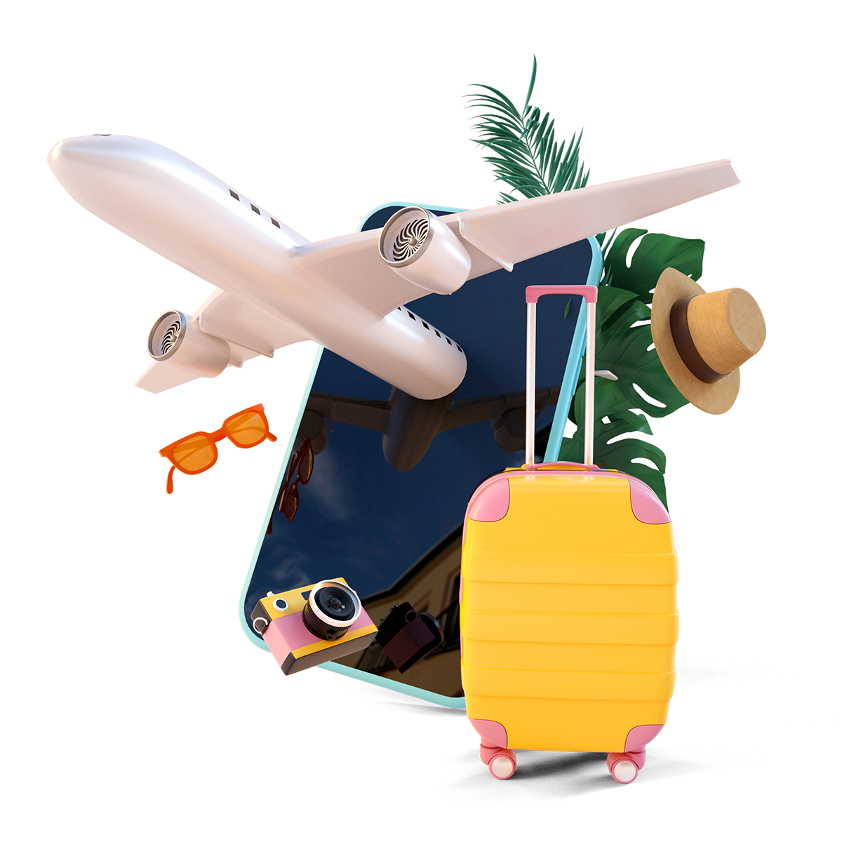 —Pngtree—airplane travel tourism supplies_6374202